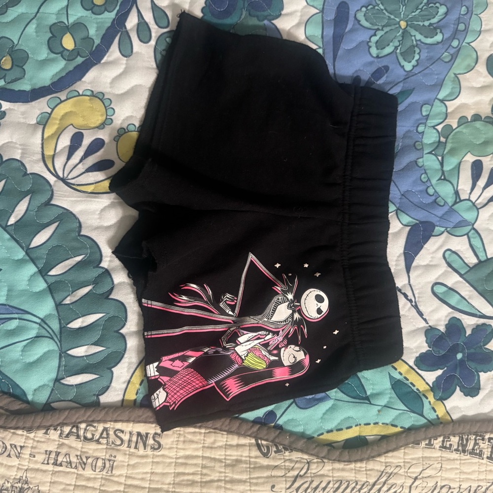Black Kids Shorts with Character Design